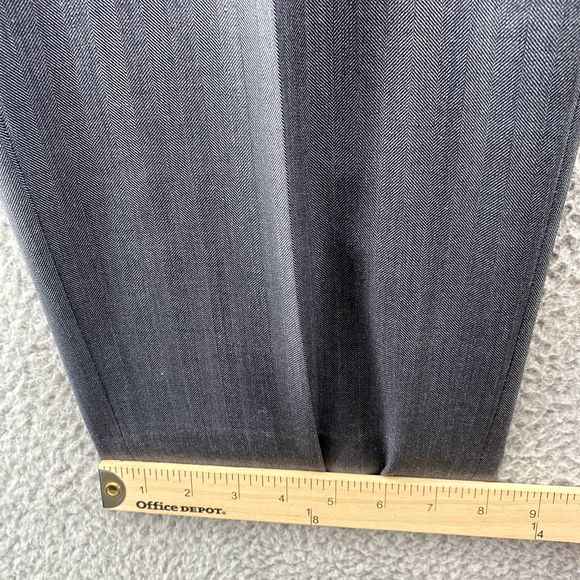 Vintage Ralph Lauren Dress Pants Adult 38x34 Grey Classic 100% WOOL Trouser Mens - Picture 5 of 11